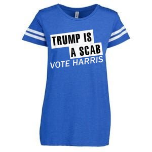 Trump Is A Scab Vote Kamala Harris 2024 Enza Ladies Jersey Football T-Shirt