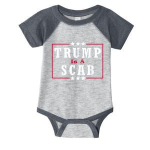 Trump Is A Scab Vote Kamala Harris 2024 Infant Baby Jersey Bodysuit