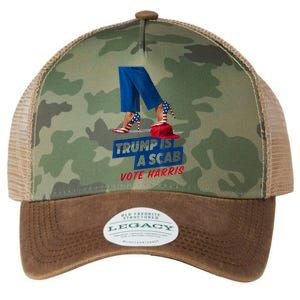 Trump Is A Scab Vote Kamala Harris 2024 Legacy Tie Dye Trucker Hat