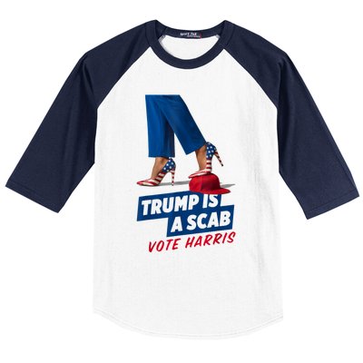 Trump Is A Scab Vote Kamala Harris 2024 Baseball Sleeve Shirt