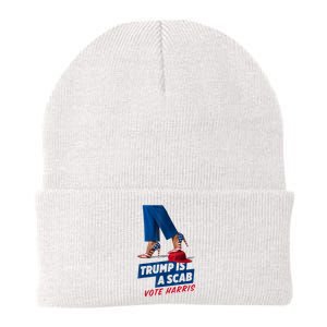 Trump Is A Scab Vote Kamala Harris 2024 Knit Cap Winter Beanie