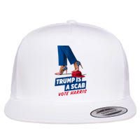 Trump Is A Scab Vote Kamala Harris 2024 Flat Bill Trucker Hat