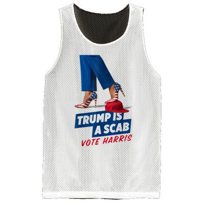 Trump Is A Scab Vote Kamala Harris 2024 Mesh Reversible Basketball Jersey Tank