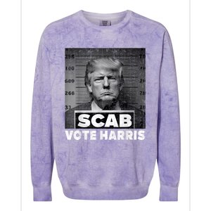 Trump Is A Scab Vote Kamala Harris 2024 Colorblast Crewneck Sweatshirt