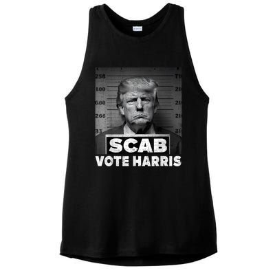 Trump Is A Scab Vote Kamala Harris 2024 Ladies PosiCharge Tri-Blend Wicking Tank