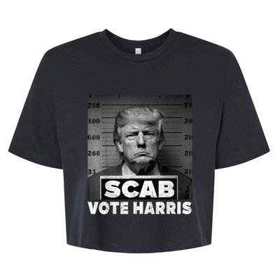 Trump Is A Scab Vote Kamala Harris 2024 Bella+Canvas Jersey Crop Tee