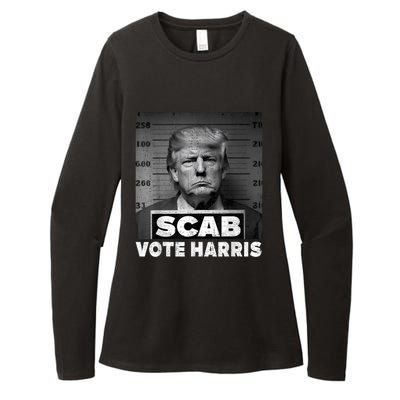 Trump Is A Scab Vote Kamala Harris 2024 Womens CVC Long Sleeve Shirt