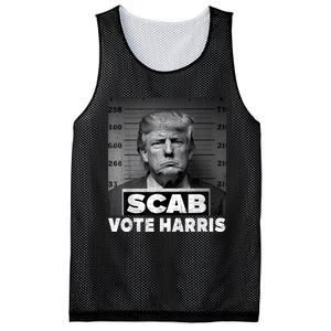 Trump Is A Scab Vote Kamala Harris 2024 Mesh Reversible Basketball Jersey Tank