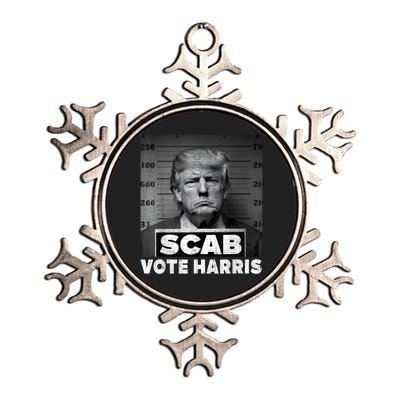 Trump Is A Scab Vote Kamala Harris 2024 Metallic Star Ornament