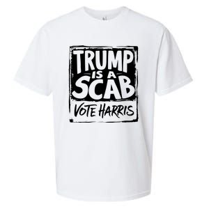 Trump Is A Scab Vote Harris Sueded Cloud Jersey T-Shirt