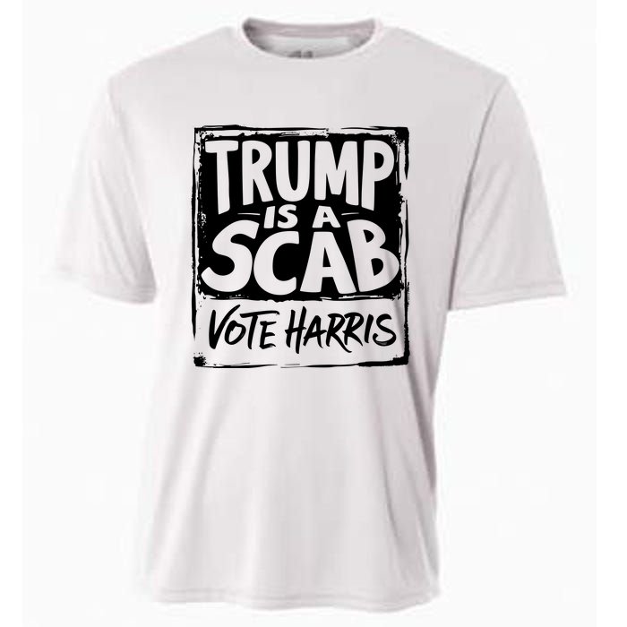 Trump Is A Scab Vote Harris Cooling Performance Crew T-Shirt