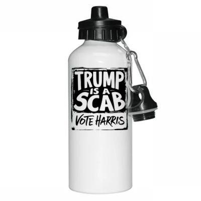 Trump Is A Scab Vote Harris Aluminum Water Bottle 