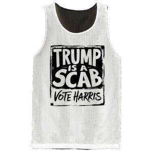 Trump Is A Scab Vote Harris Mesh Reversible Basketball Jersey Tank