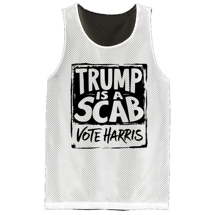 Trump Is A Scab Vote Harris Mesh Reversible Basketball Jersey Tank