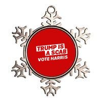 Trump Is A Scab Metallic Star Ornament