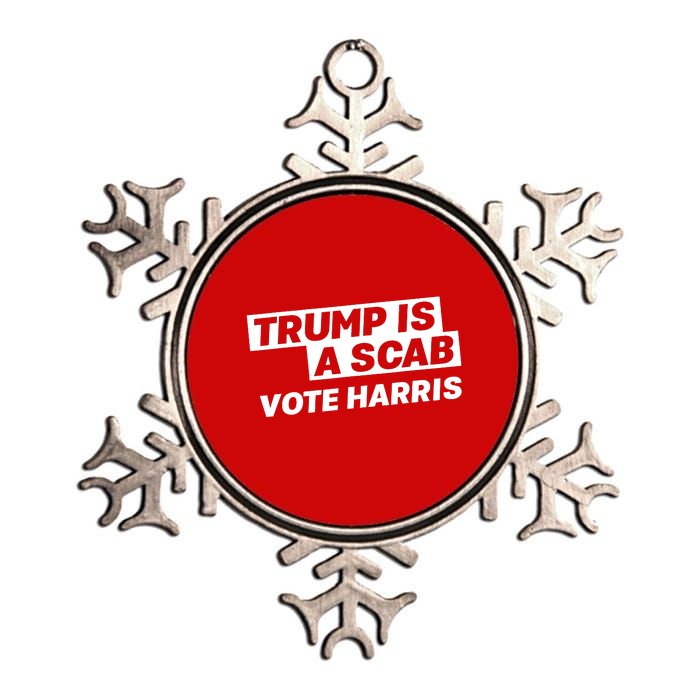 Trump Is A Scab Metallic Star Ornament