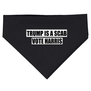 Trump Is A Scab Vote Harris Workers Support Kamala Harris USA-Made Doggie Bandana