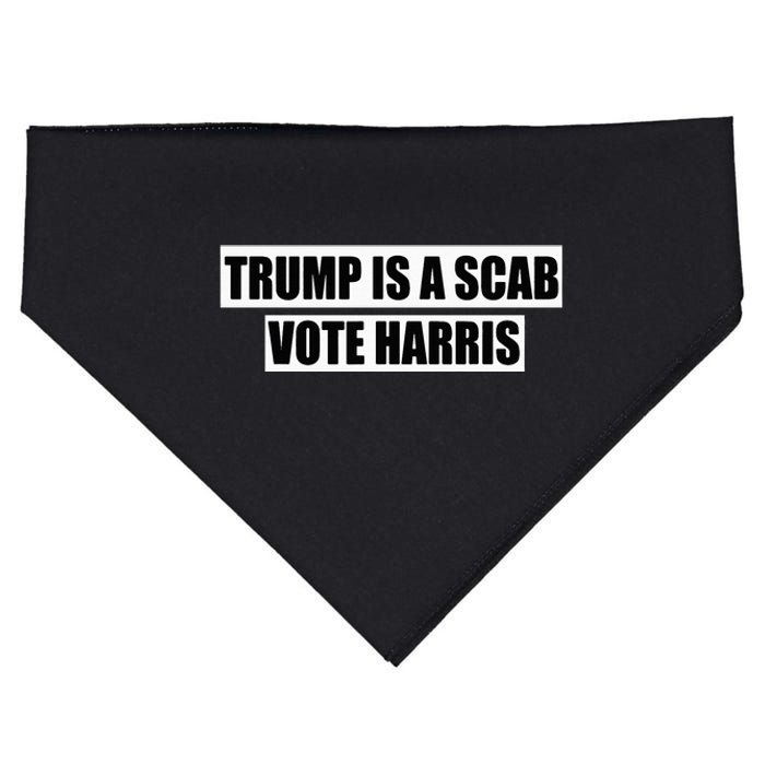 Trump Is A Scab Vote Harris Workers Support Kamala Harris USA-Made Doggie Bandana