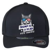 Trump Is A Scab Vote Kamala Harris 2024 Flexfit Unipanel Trucker Cap