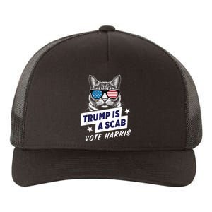 Trump Is A Scab Vote Kamala Harris 2024 Yupoong Adult 5-Panel Trucker Hat