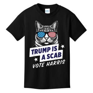 Trump Is A Scab Vote Kamala Harris 2024 Kids T-Shirt