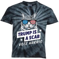 Trump Is A Scab Vote Kamala Harris 2024 Kids Tie-Dye T-Shirt