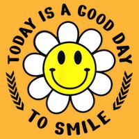 Today Is A Good Day To Smile Yellow Smiley Face Pom Pom 12in Knit Beanie