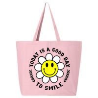 Today Is A Good Day To Smile Yellow Smiley Face 25L Jumbo Tote