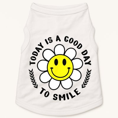 Today Is A Good Day To Smile Yellow Smiley Face Doggie Tank