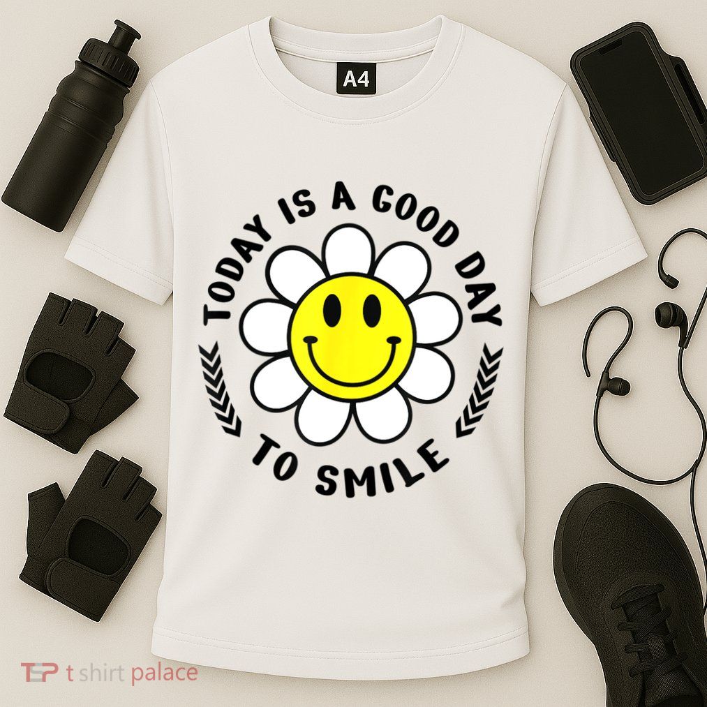 Today Is A Good Day To Smile Yellow Smiley Face Performance Shirt