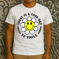 Today Is A Good Day To Smile Yellow Smiley Face T-Shirt