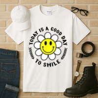 Today Is A Good Day To Smile Yellow Smiley Face Tall T-Shirt