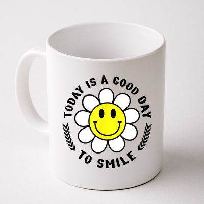 Today Is A Good Day To Smile Yellow Smiley Face Mug