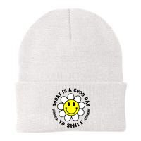 Today Is A Good Day To Smile Yellow Smiley Face Beanie
