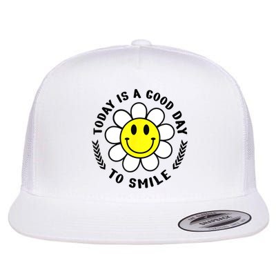 Today Is A Good Day To Smile Yellow Smiley Face Flatbill Hat