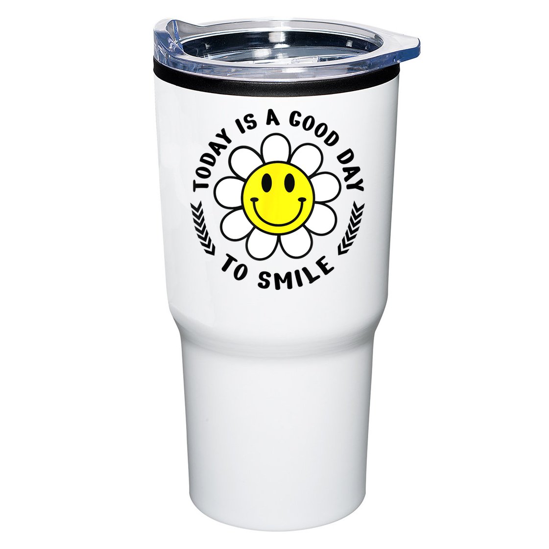 Today Is A Good Day To Smile Yellow Smiley Face Tumbler