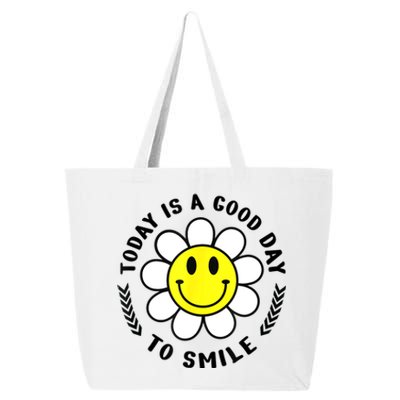 Today Is A Good Day To Smile Yellow Smiley Face 25L Jumbo Tote