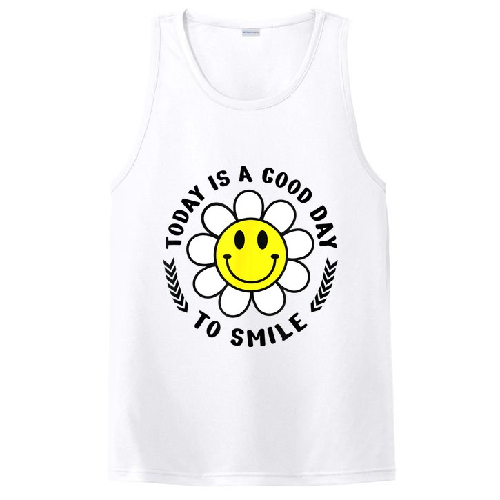 Today Is A Good Day To Smile Yellow Smiley Face PosiCharge Competitor Tank