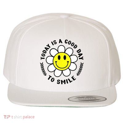 Today Is A Good Day To Smile Yellow Smiley Face Wool Snapback Cap