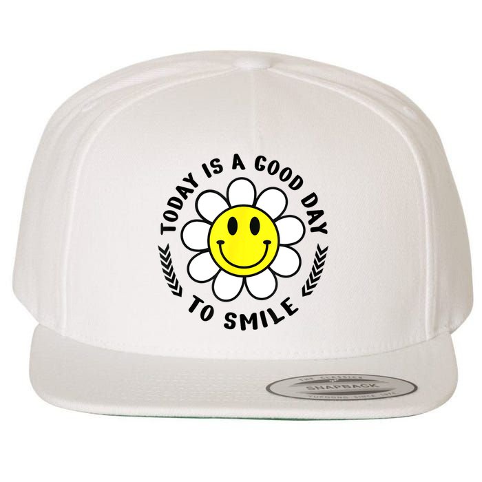 Today Is A Good Day To Smile Yellow Smiley Face Wool Snapback Cap