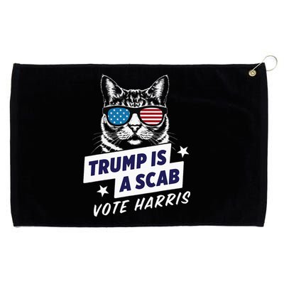 Trump Is A Scab Vote Harris 2024 Grommeted Golf Towel