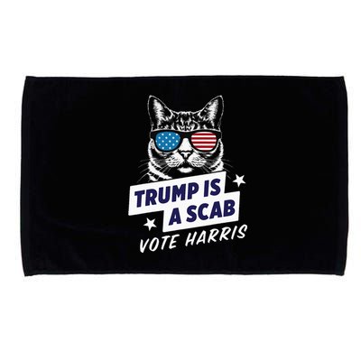 Trump Is A Scab Vote Harris 2024 Microfiber Hand Towel