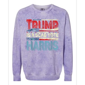 Trump Is A Scab Vote Kamala Harris 2024 Colorblast Crewneck Sweatshirt