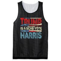 Trump Is A Scab Vote Kamala Harris 2024 Mesh Reversible Basketball Jersey Tank