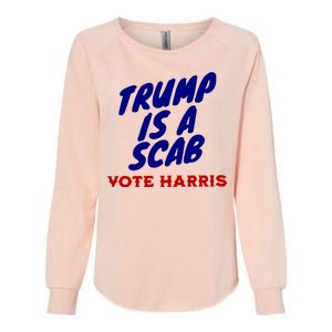 Trump Is A Scab Vote Harris Funny 2024 Womens California Wash Sweatshirt