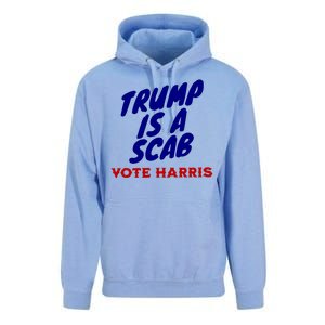 Trump Is A Scab Vote Harris Funny 2024 Unisex Surf Hoodie