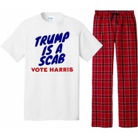 Trump Is A Scab Vote Harris Funny 2024 Pajama Set