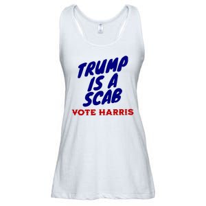 Trump Is A Scab Vote Harris Funny 2024 Ladies Essential Flowy Tank