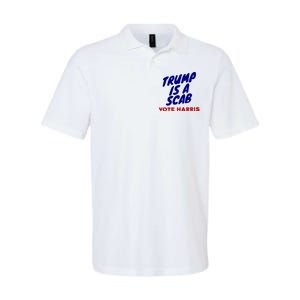 Trump Is A Scab Vote Harris Funny 2024 Softstyle Adult Sport Polo