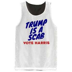 Trump Is A Scab Vote Harris Funny 2024 Mesh Reversible Basketball Jersey Tank